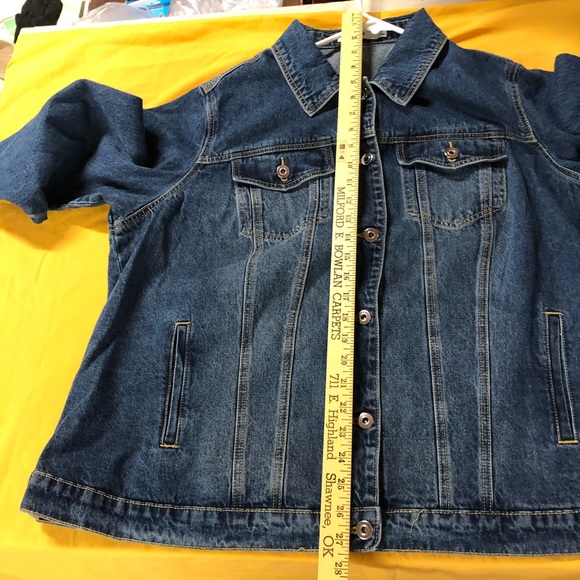 Just Fab Dark Wash Jean Jacket 2X - Picture 9 of 10